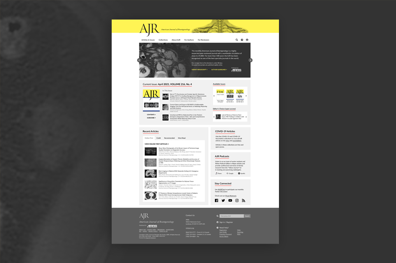 AJR website redesign